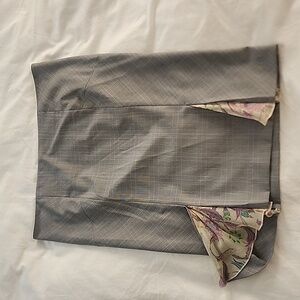 Diane von furstenberg size 8 plaid and floral skirt